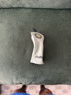 Malbon Gloryboyz Leather Golf Club wood Headcover (creamish/greyish)